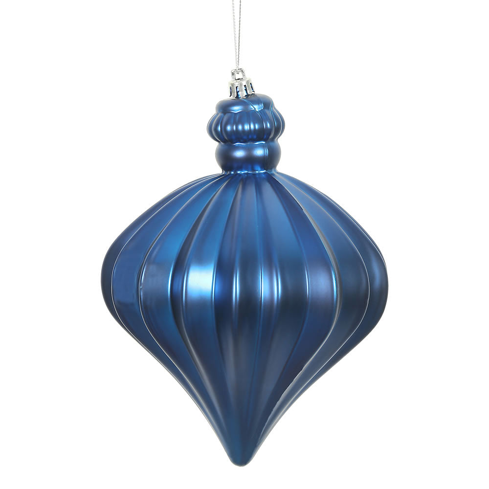 Vickerman 6 in. Blue Matte Drop Christmas Ornament