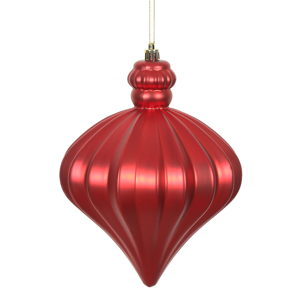 Vickerman 6 in. Red Matte Drop Christmas Ornament