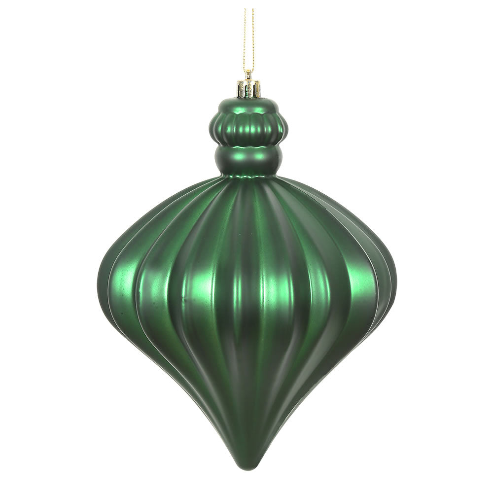 Vickerman 6 in. Emerald Matte Drop Christmas Ornament
