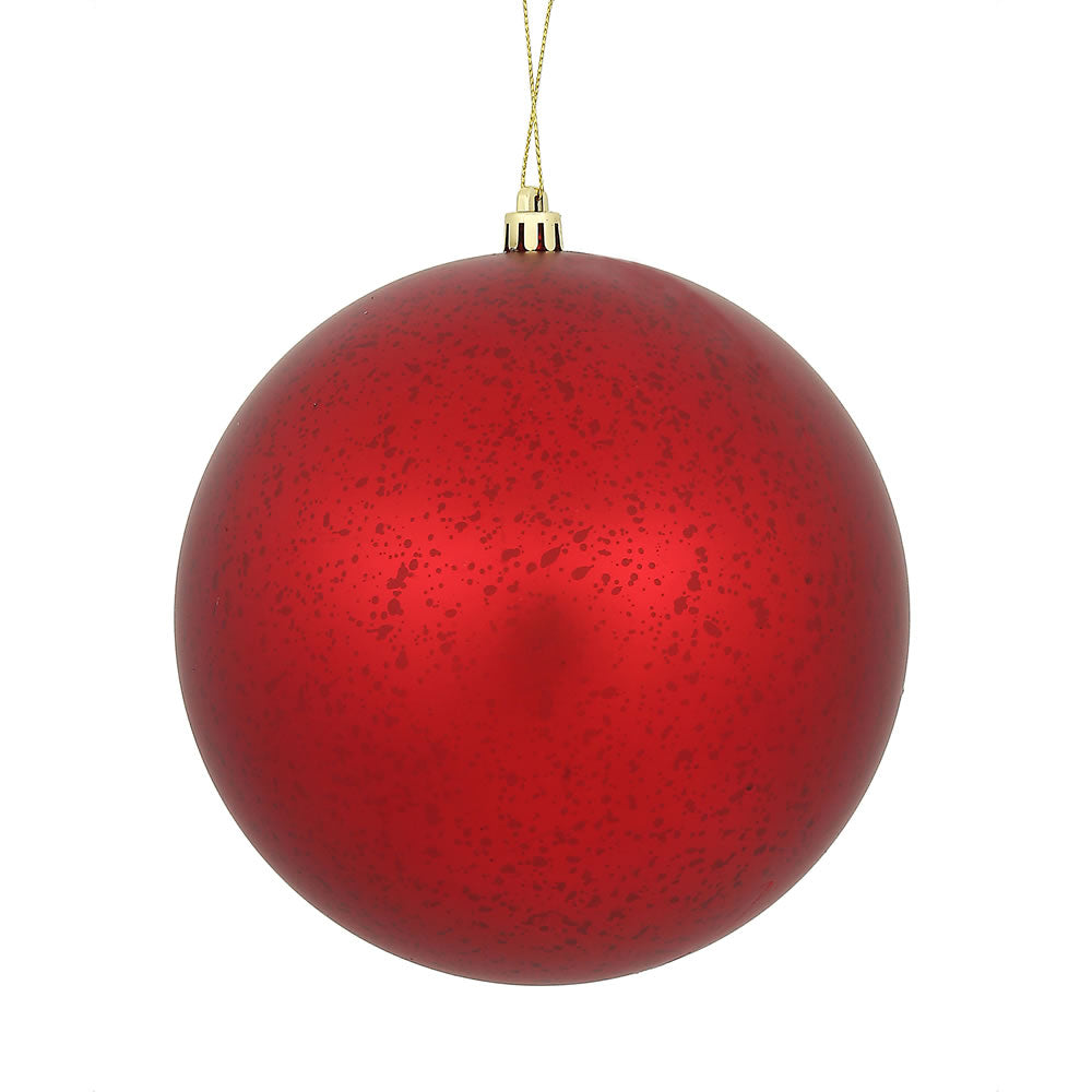 Vickerman 8 in. Red Matte Mercury Ball Christmas Ornament