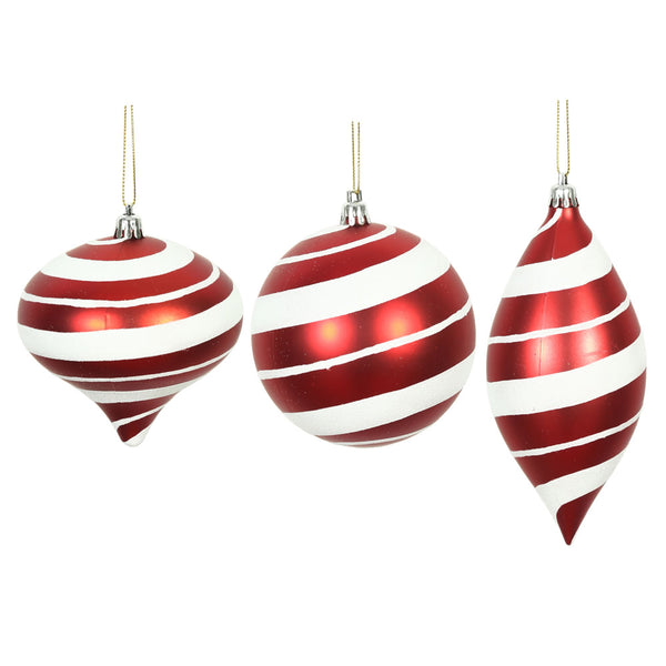Vickerman 4 in. Red-White swirl Candy Candy Christmas Ornament ...