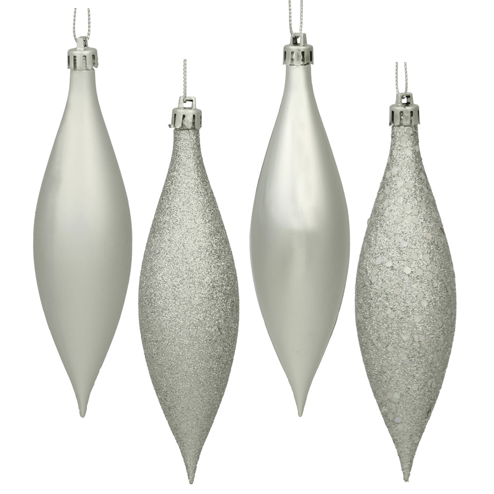 Vickerman 5.5 in. Silver Drop Christmas Ornament