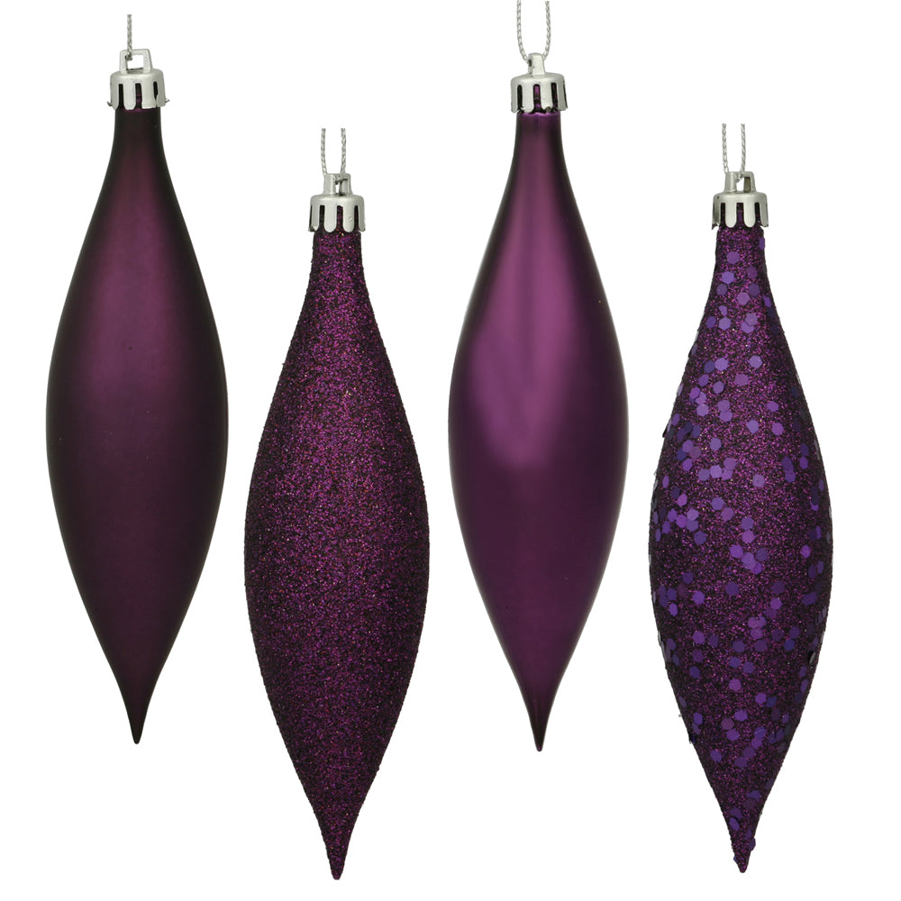 Vickerman 5.5 in. Plum Drop Christmas Ornament