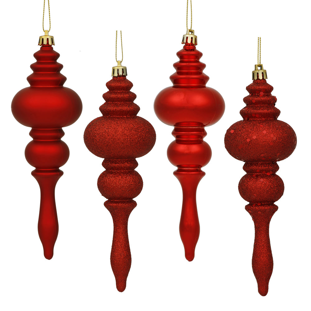Vickerman 7 in. Red Finial Christmas Ornament