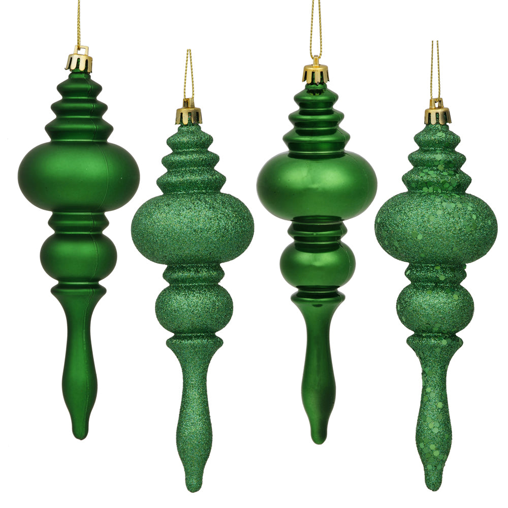 Vickerman 7 in. Green Finial Christmas Ornament