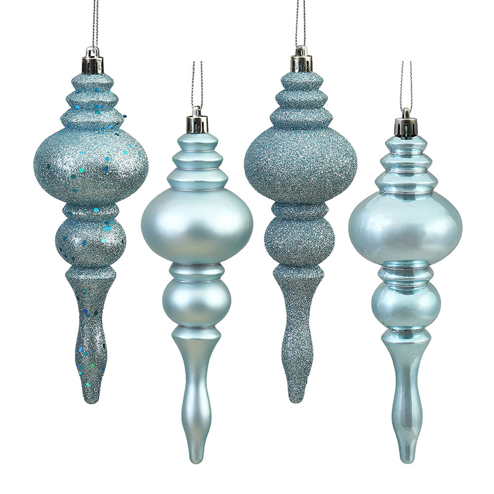 Vickerman 7 in. Baby Blue Finial Christmas Ornament