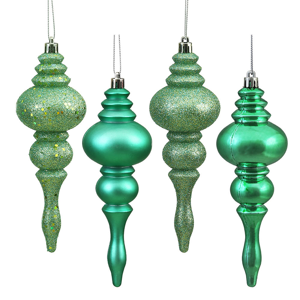 Vickerman 7 in. Seafoam Finial Christmas Ornament