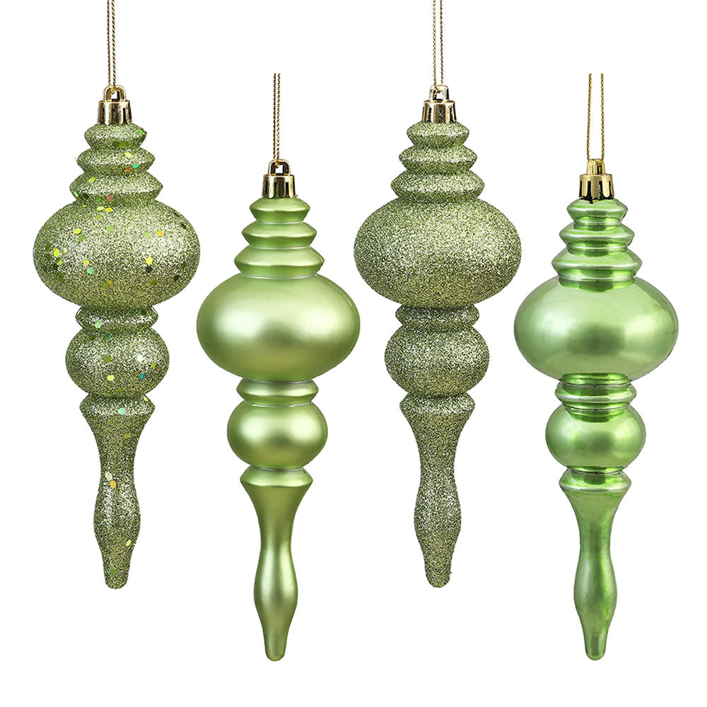 Vickerman 7 in. Celadon Finial Christmas Ornament