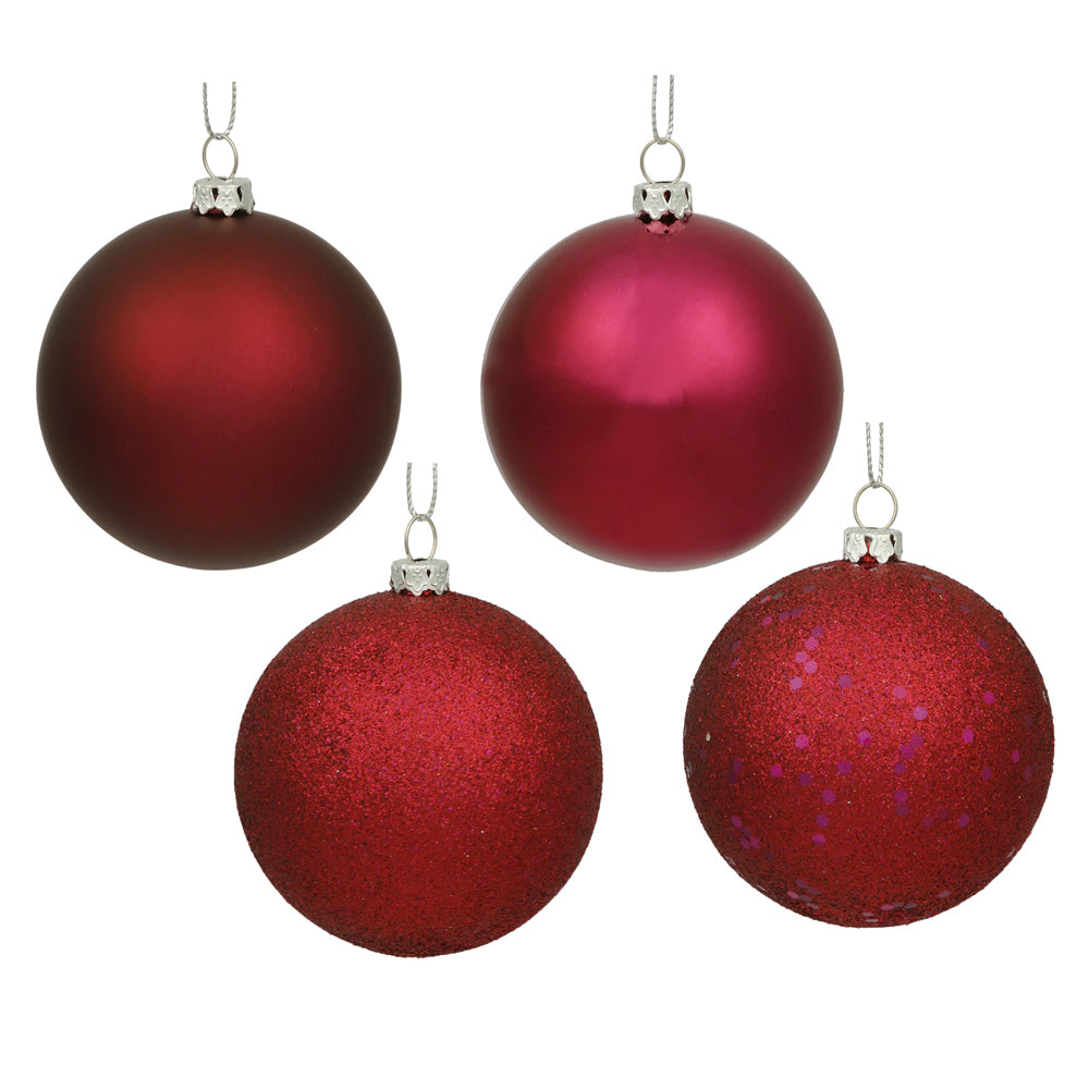 Vickerman 3 in. Wine Shiny Ball Christmas Ornament