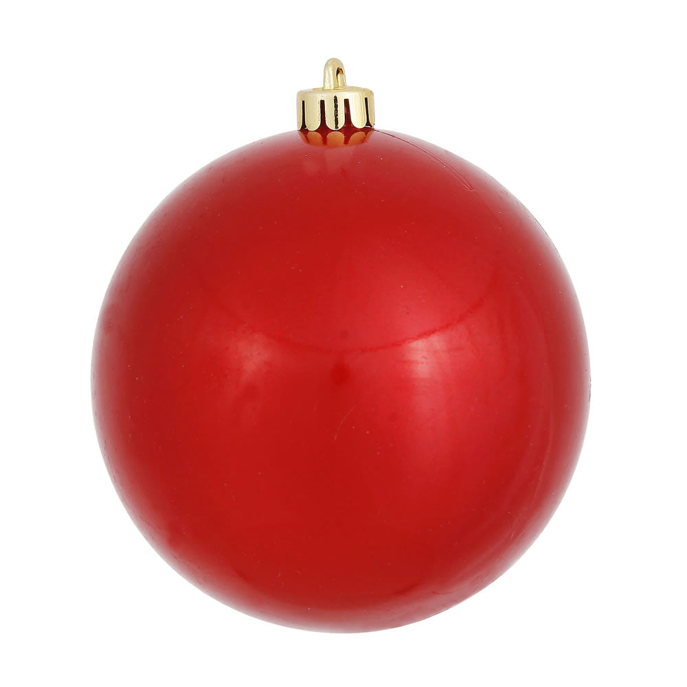 Vickerman 4 in. Red Candy Ball Christmas Ornament