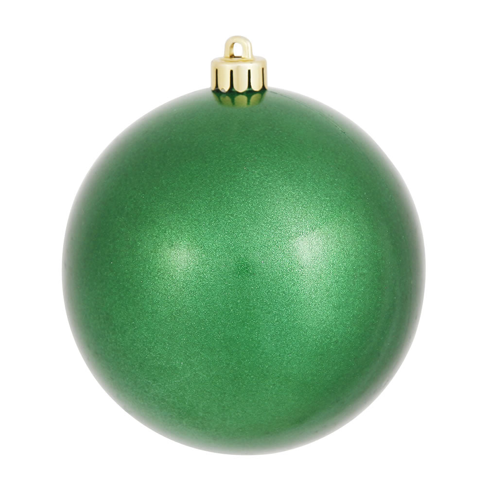 Vickerman 4.75 in. Green Candy Ball Christmas Ornament
