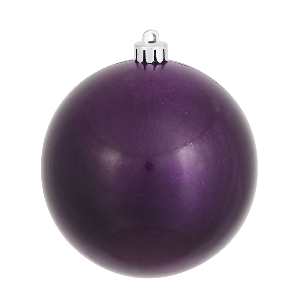 Vickerman 4.75 in. Plum Candy Ball Christmas Ornament