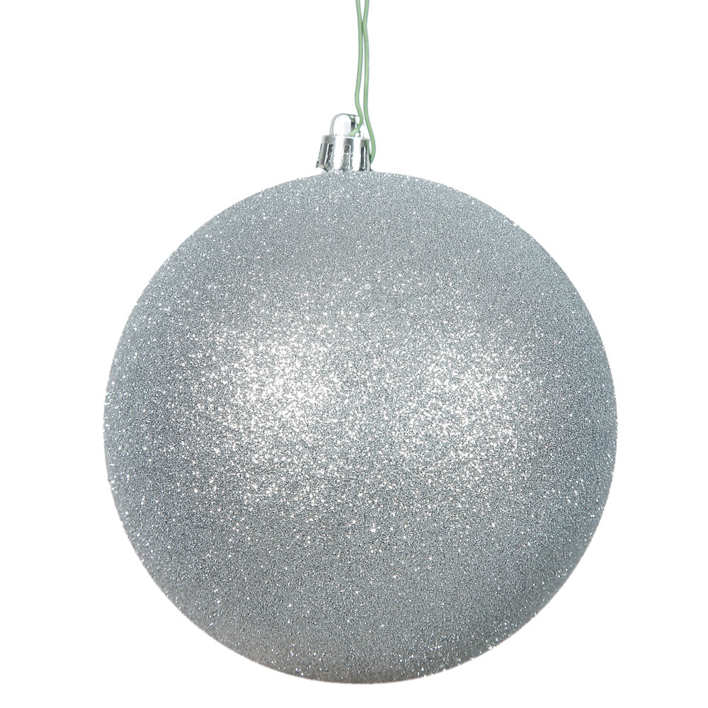 Vickerman 2.75 in. Silver Glitter Ball Christmas Ornament