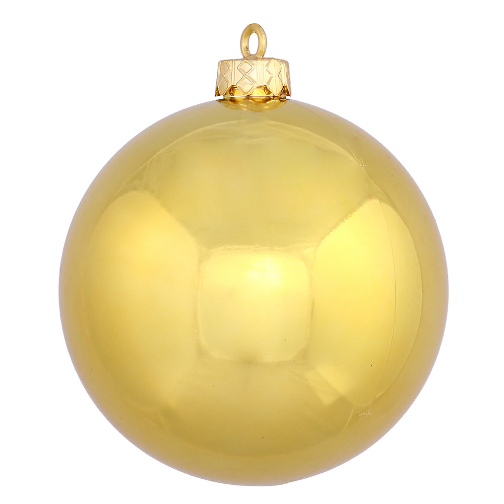 Vickerman 15.75 in. Gold Shiny Ball Christmas Ornament