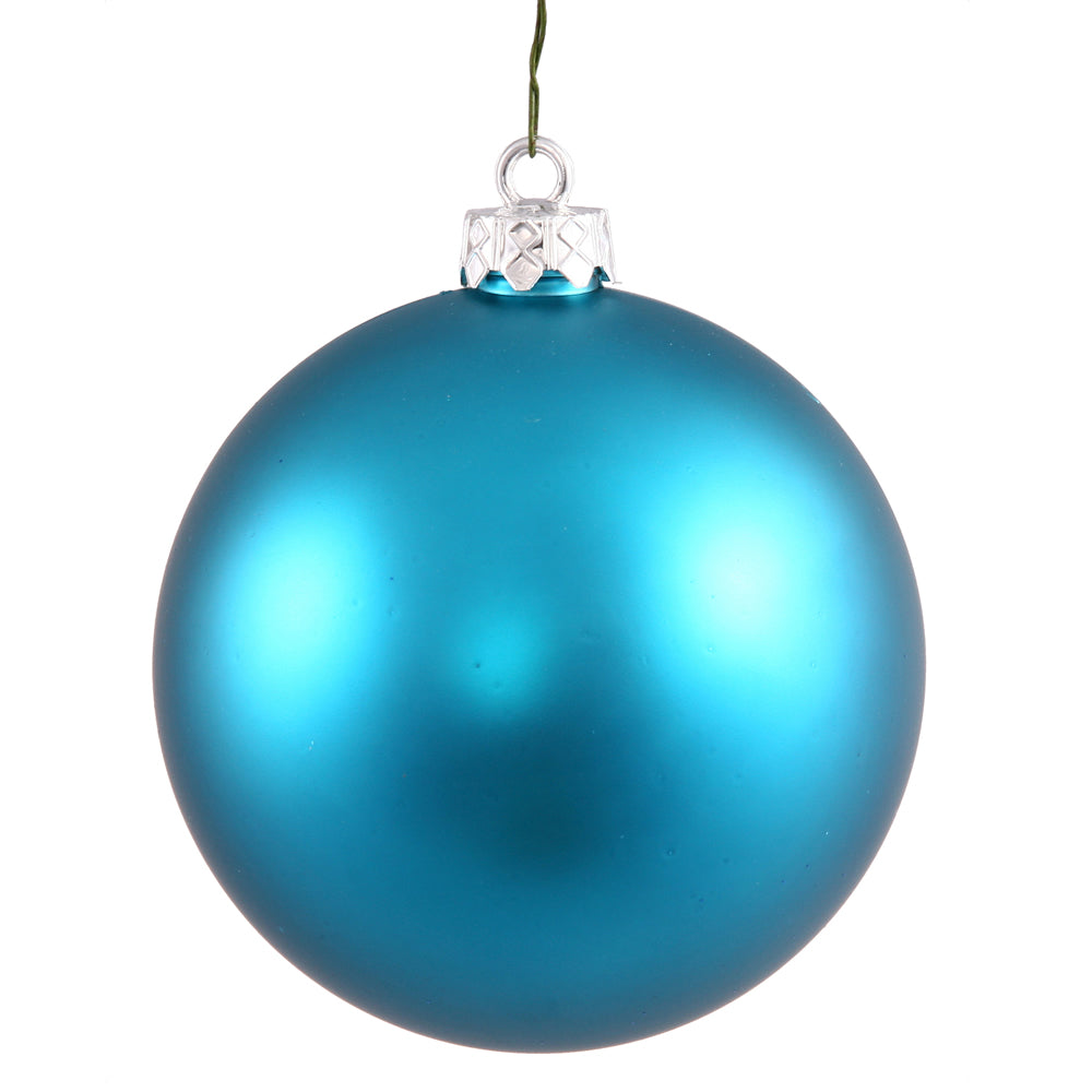 Vickerman 4.75 in. Turquoise Matte Ball Christmas Ornament
