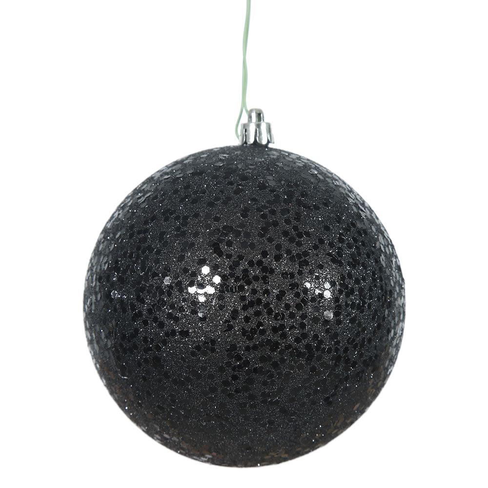 Vickerman 4.75 in. Black Ball Christmas Ornament
