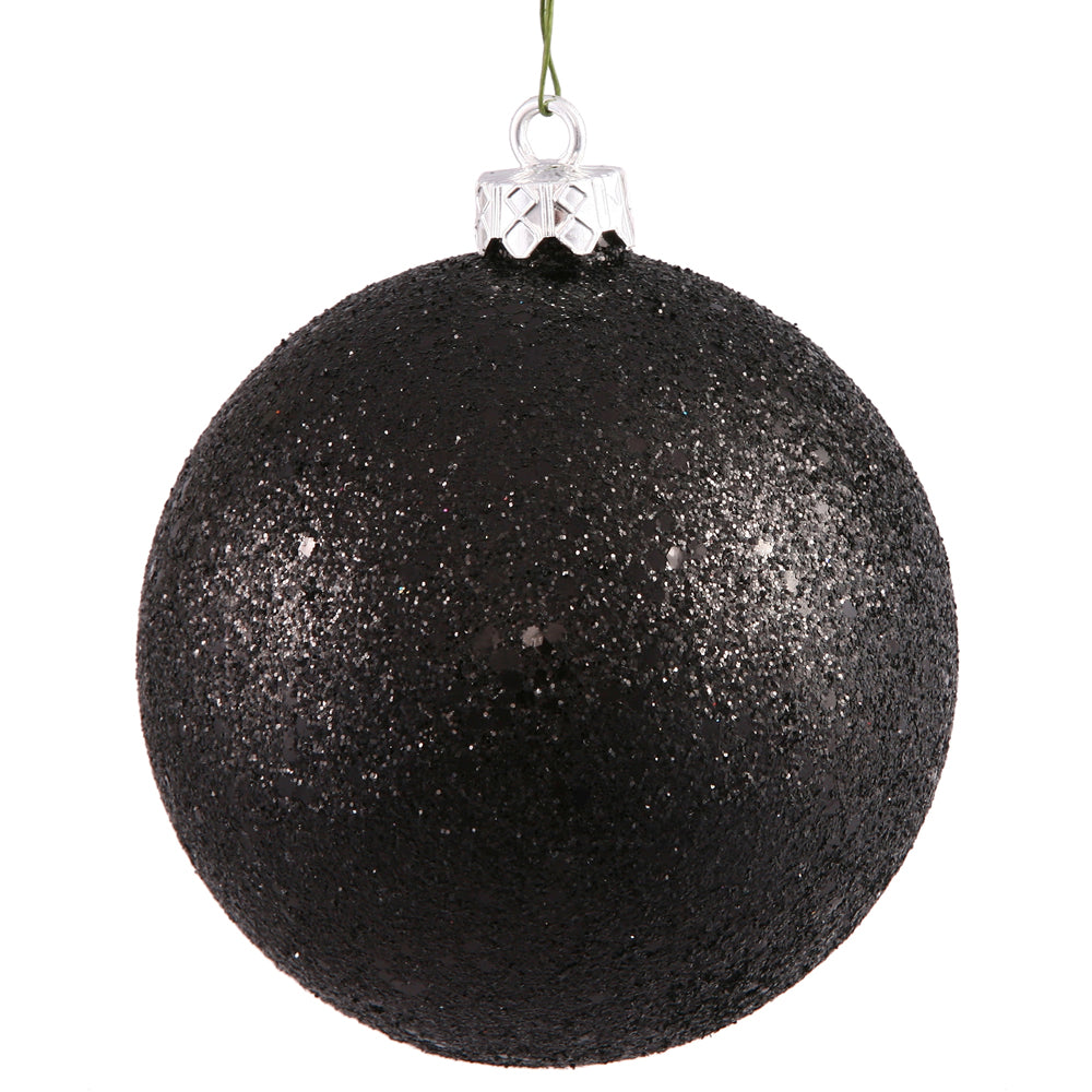 Vickerman 12 in. Black Ball Christmas Ornament