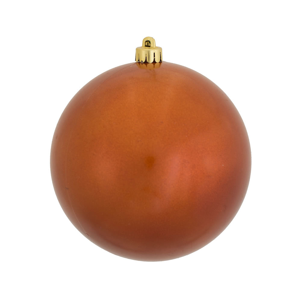 Vickerman 3 in. Burnished Orange Candy Ball Christmas Ornament