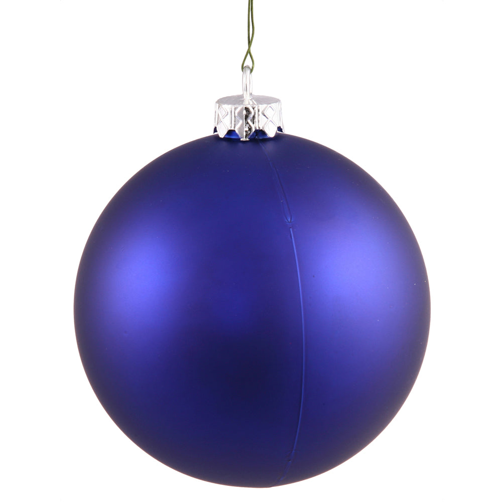 Vickerman 4.75 in. Cobalt Blue Matte Ball Christmas Ornament