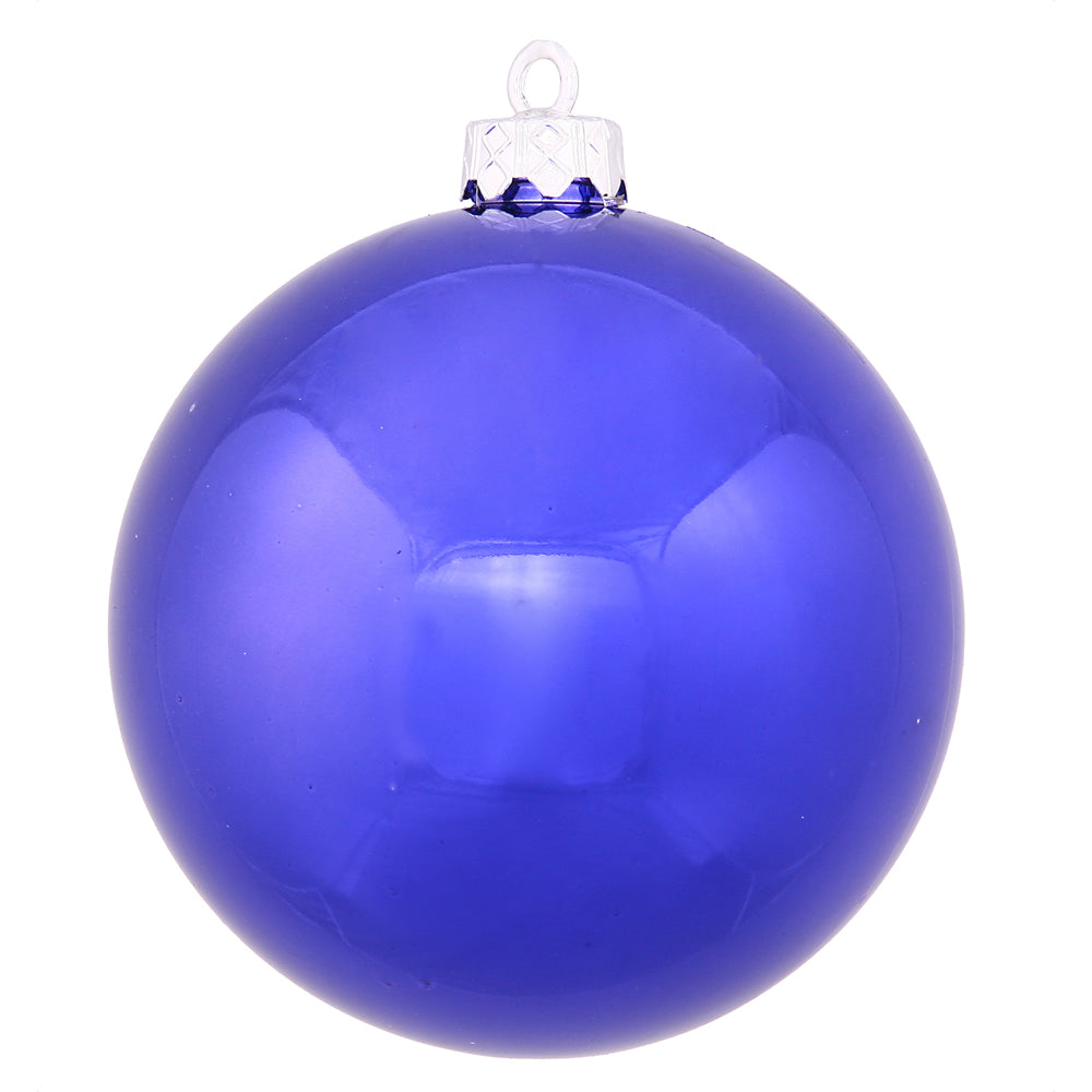 Vickerman 8 in. Cobalt Blue Shiny Ball Christmas Ornament