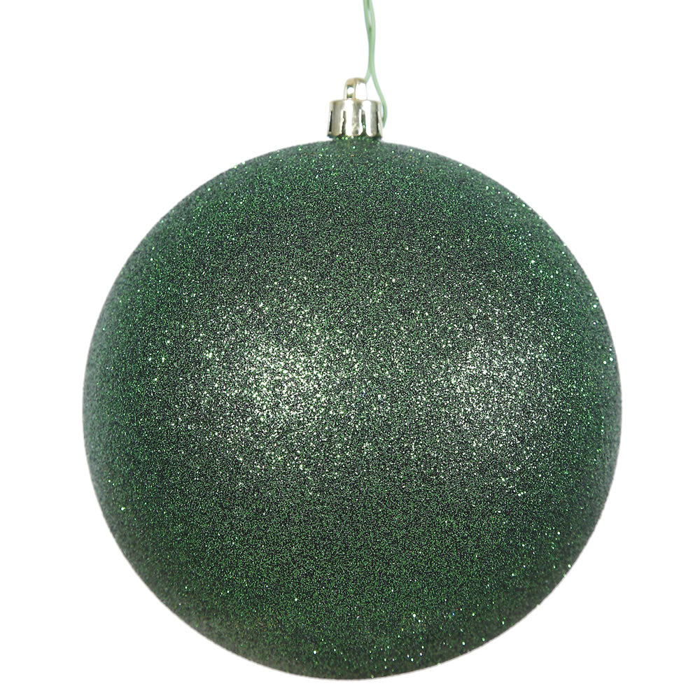 Vickerman 4 in. Emerald Glitter Ball Christmas Ornament