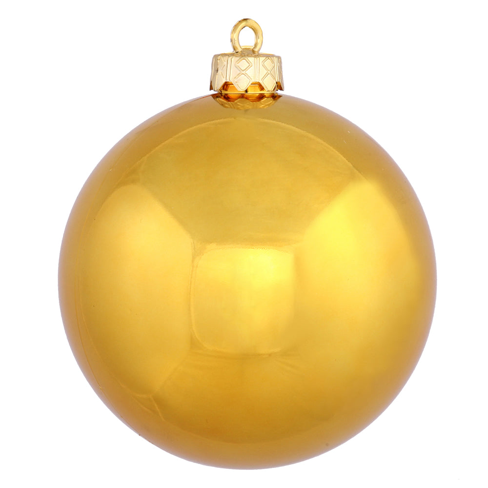 Vickerman 6 in. Antique Gold Shiny Ball Christmas Ornament