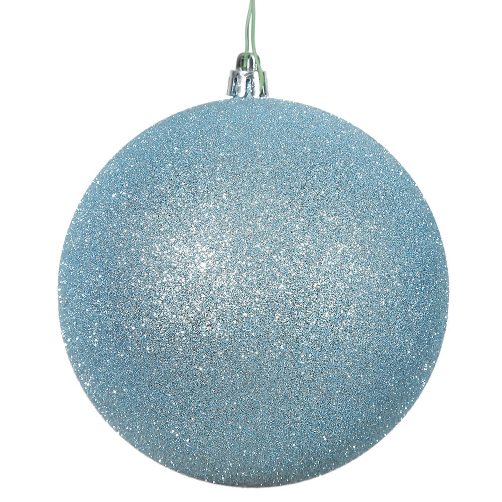 Vickerman 8 in. Baby Blue Glitter Ball Christmas Ornament