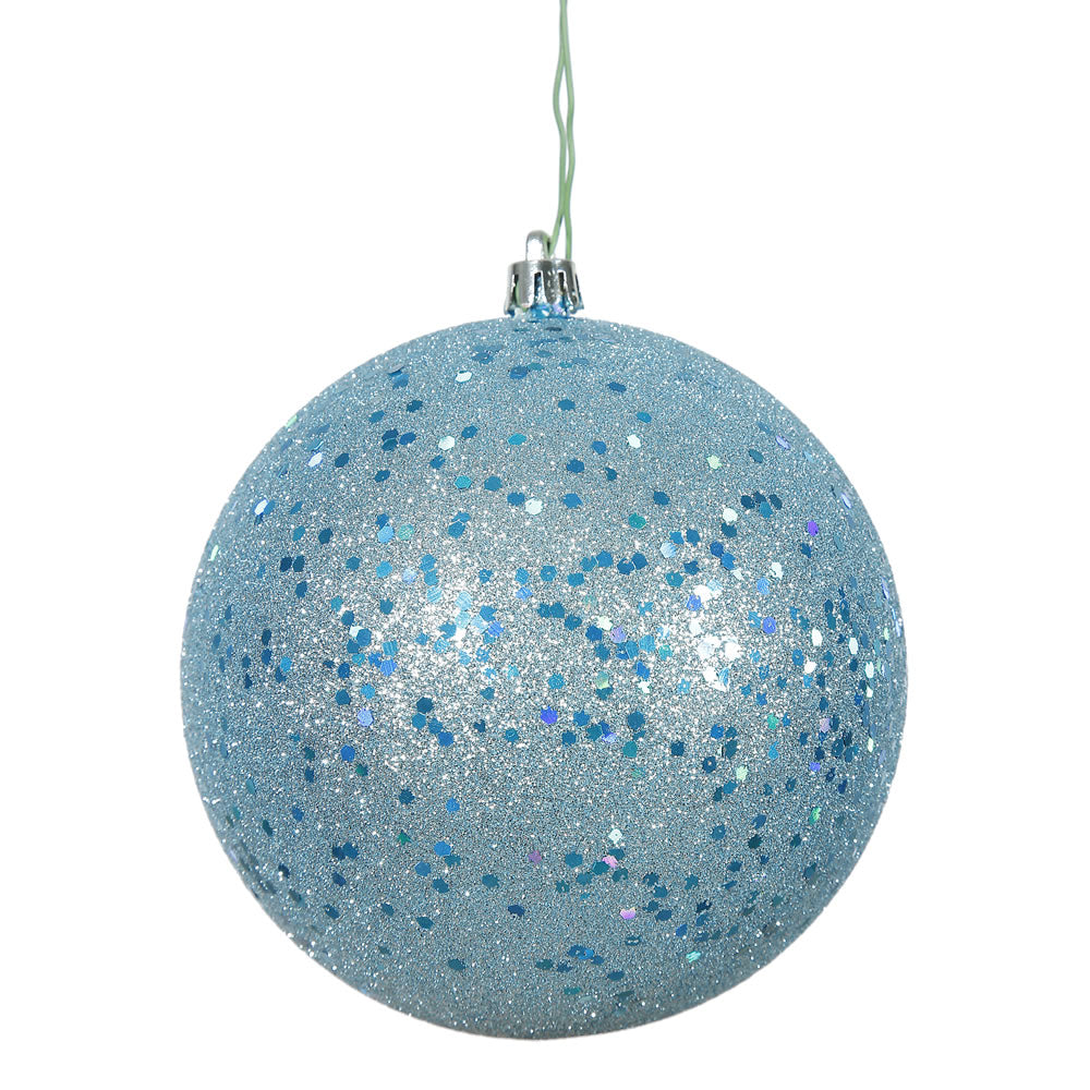 Vickerman 4.75 in. Baby Blue Ball Christmas Ornament