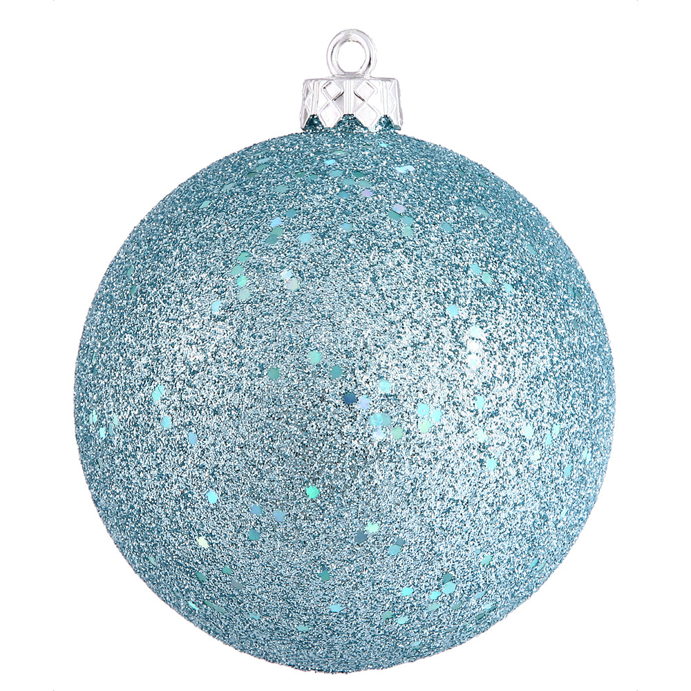 Vickerman 12 in. Baby Blue Ball Christmas Ornament