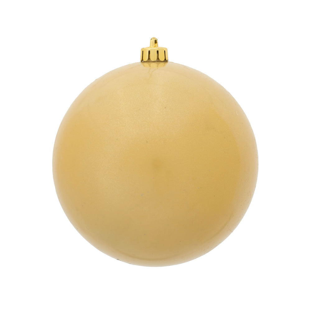 Vickerman 4.75 in. Champagne Candy Ball Christmas Ornament