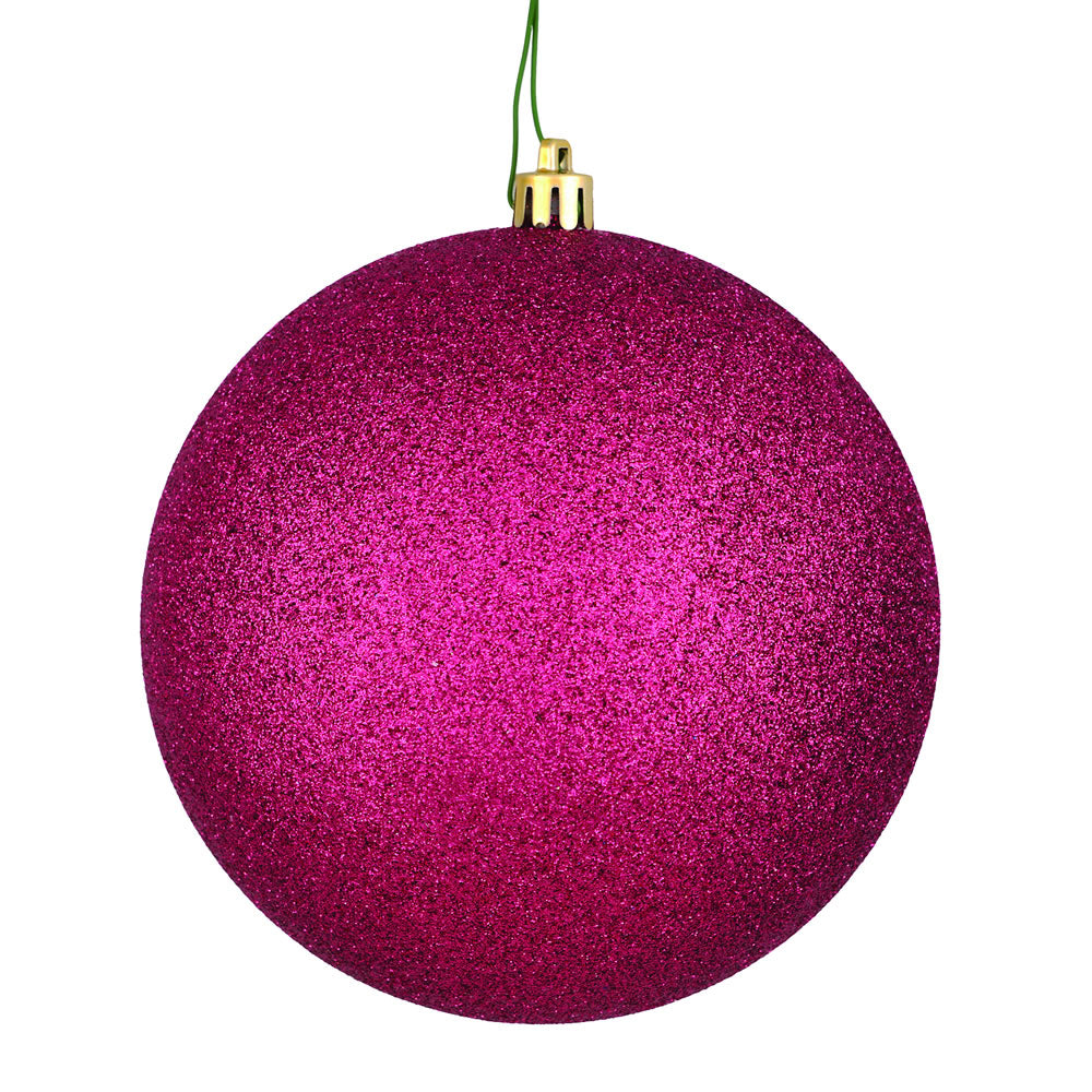 Vickerman 10 in. Berry Red Glitter Ball Christmas Ornament