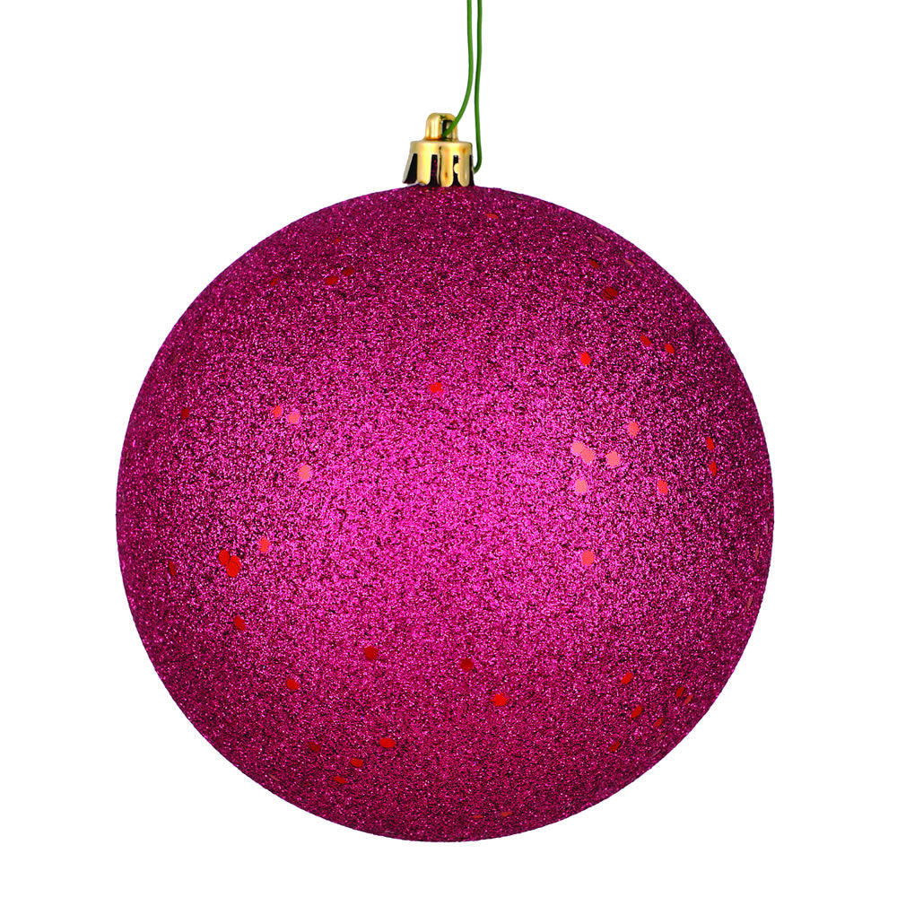 Vickerman 8 in. Berry Red Ball Christmas Ornament