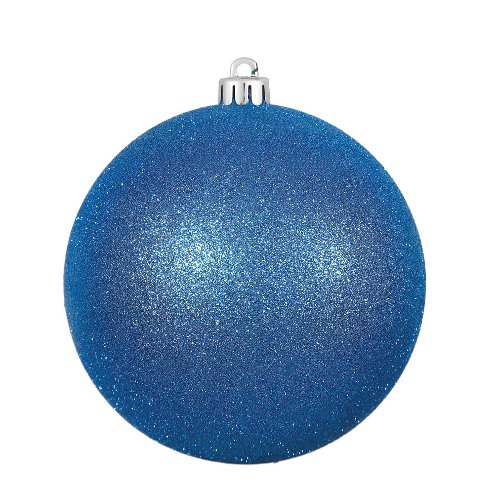 Vickerman 4.75 in. Blue Glitter Ball Christmas Ornament