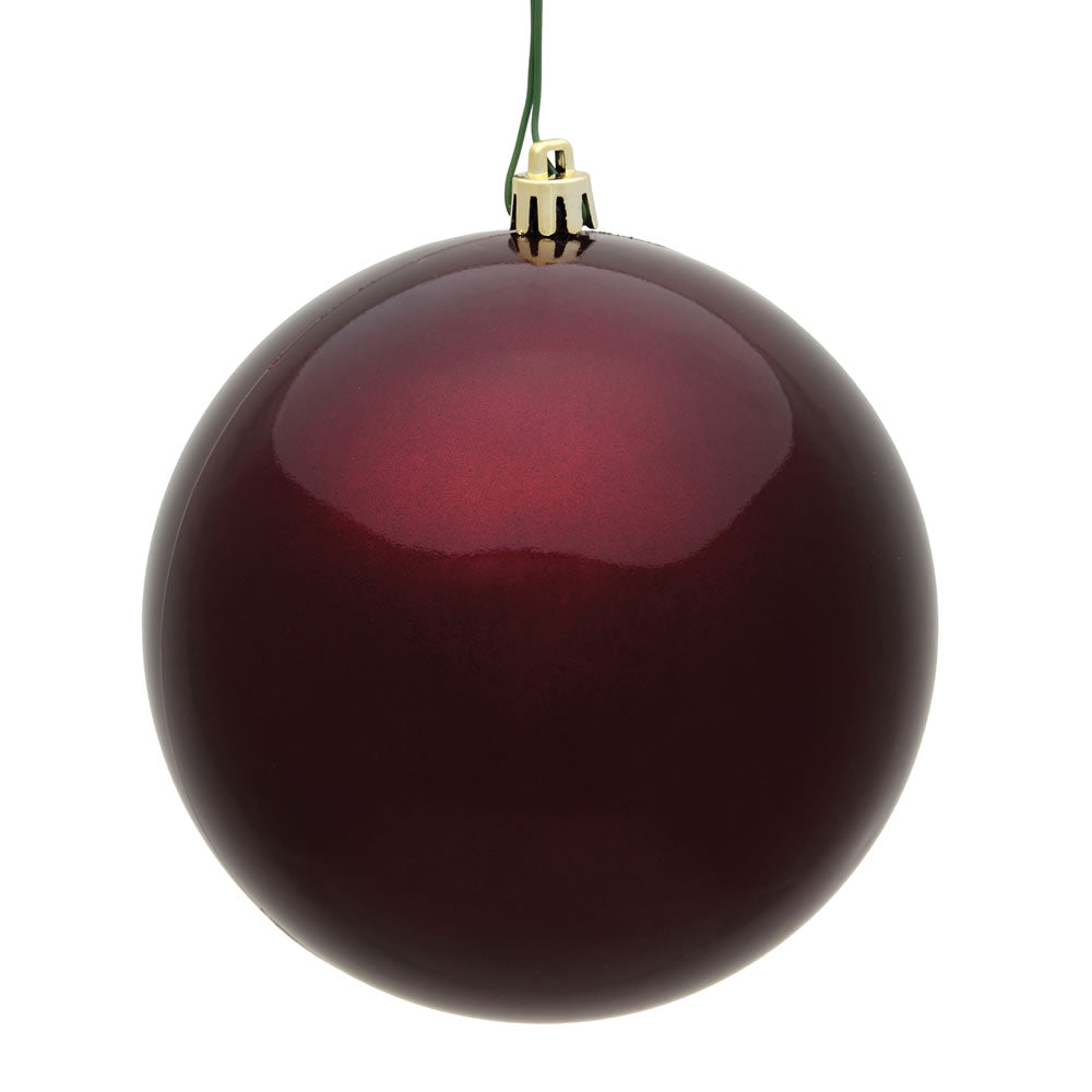 Vickerman 3 in. Burgundy Candy Ball Christmas Ornament