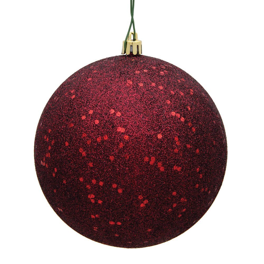 Vickerman 10 in. Burgundy Ball Christmas Ornament