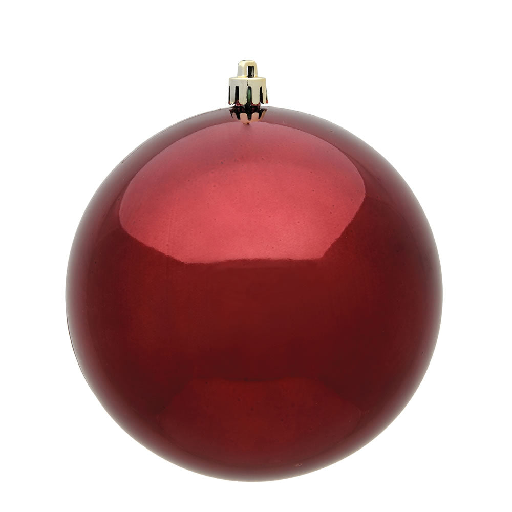 Vickerman 4 in. Burgundy Shiny Ball Christmas Ornament