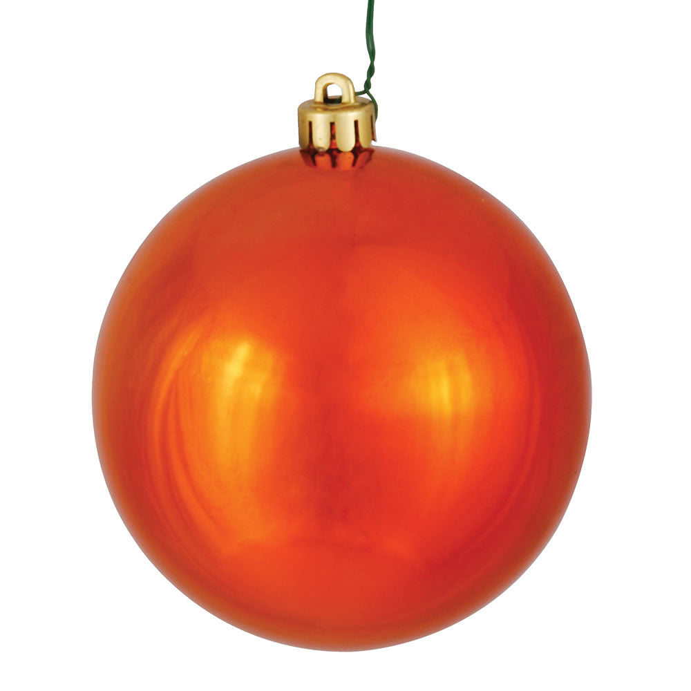 Vickerman 2.75 in. Burnished Orange Shiny Ball Christmas Ornament