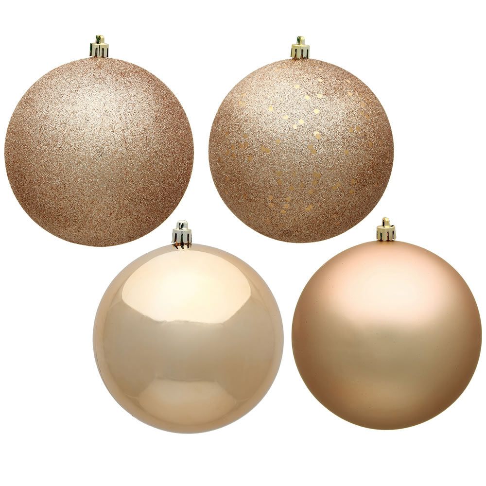 Vickerman 8 in. Cafe Latte Ball 4-Finish Asst Christmas Ornament