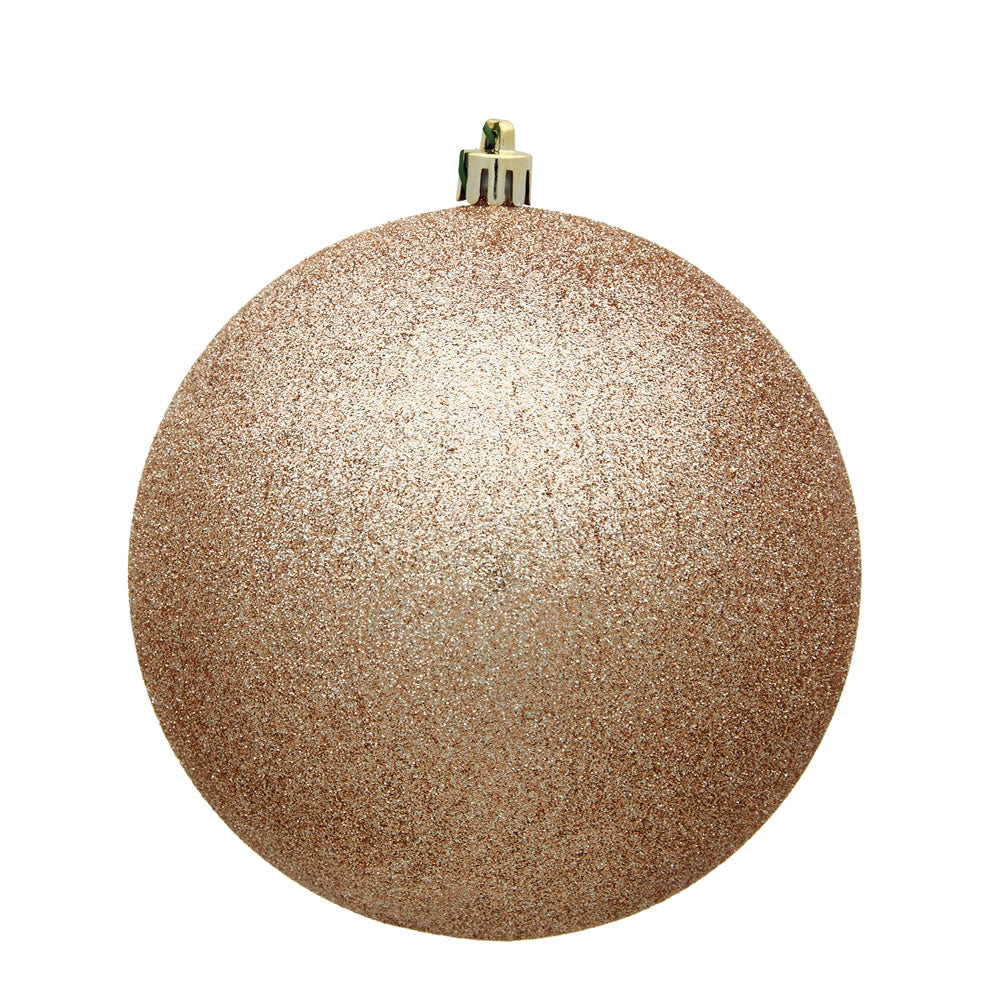 Vickerman 12 in. Cafe Latte Glitter Ball Christmas Ornament