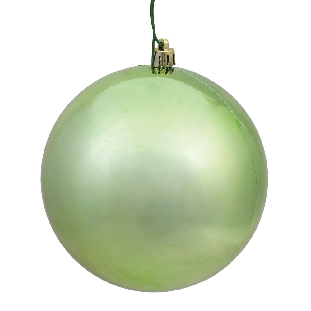 Vickerman 8 in. Celadon Shiny Ball Christmas Ornament