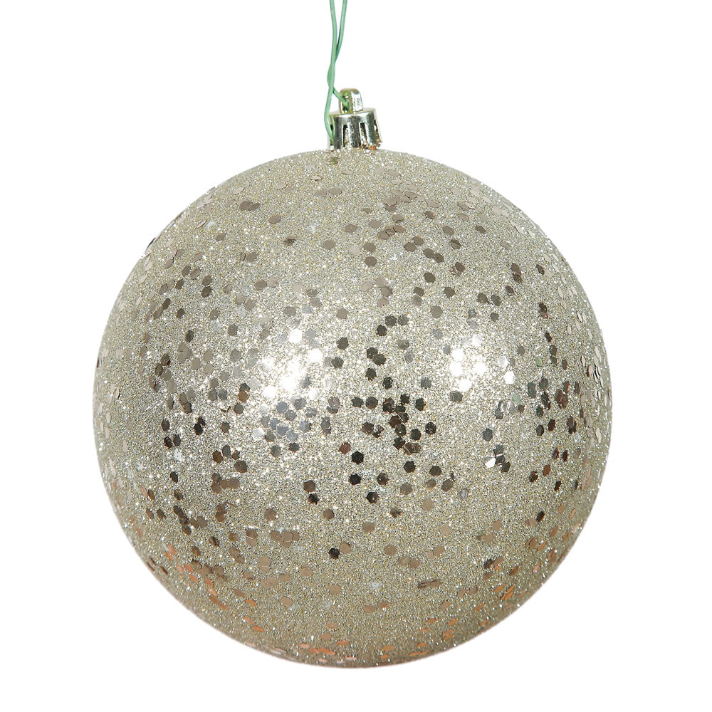 Vickerman 4.75 in. Champagne Ball Christmas Ornament