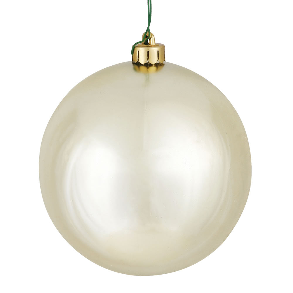 Vickerman 3 in. Champagne Shiny Ball Christmas Ornament