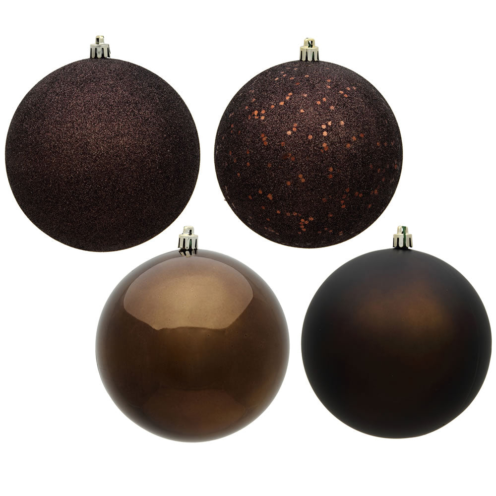 Vickerman 3 in. Chocolate Ball 4-Finish Asst Christmas Ornament