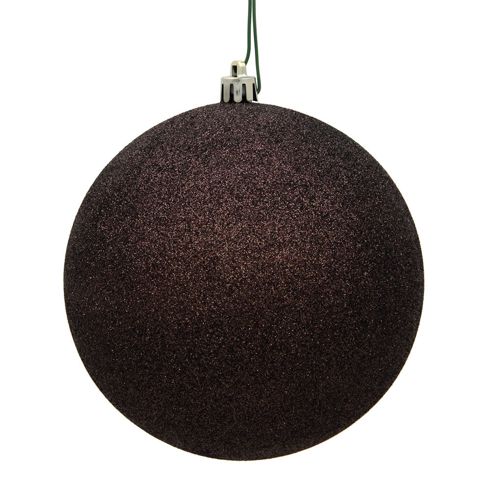 Vickerman 4 in. Chocolate Glitter Ball Christmas Ornament