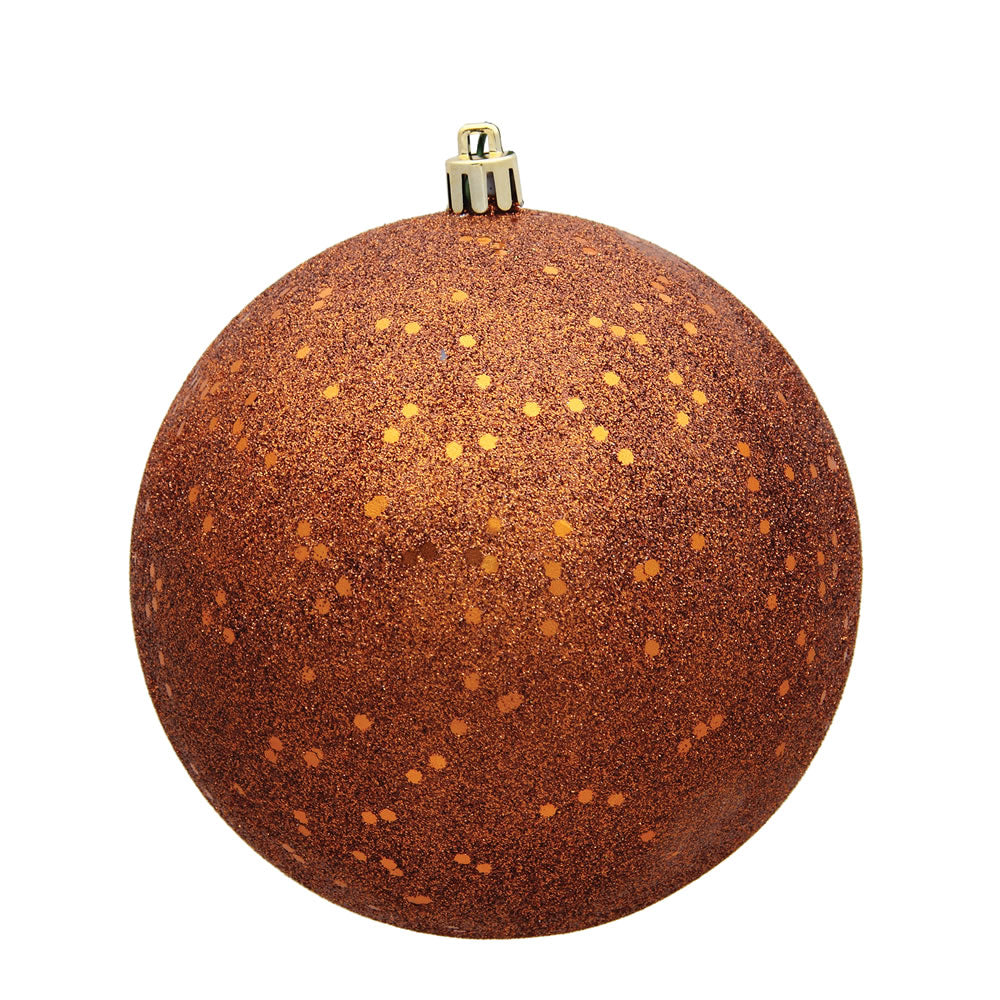 Vickerman 8 in. Copper Ball Christmas Ornament