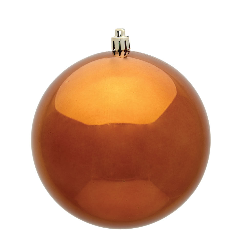 Vickerman 4 in. Copper Shiny Ball Christmas Ornament