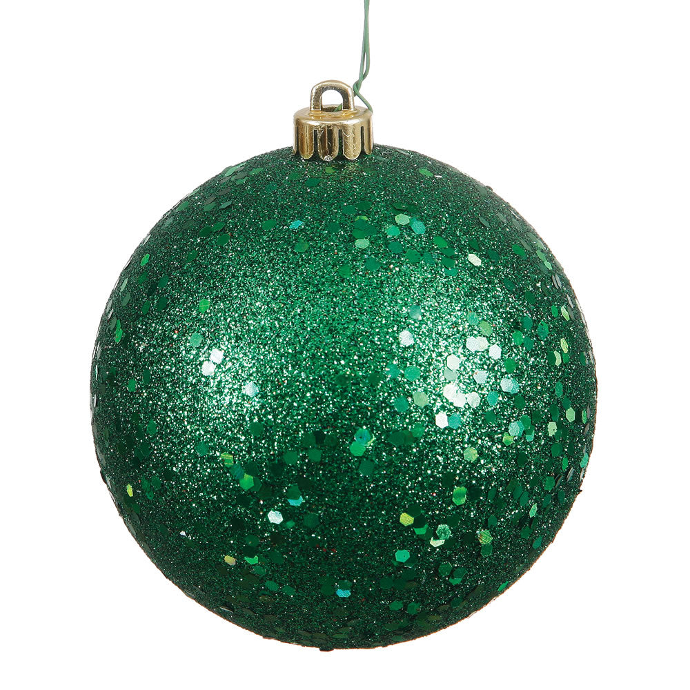 Vickerman 10 in. Emerald Ball Christmas Ornament