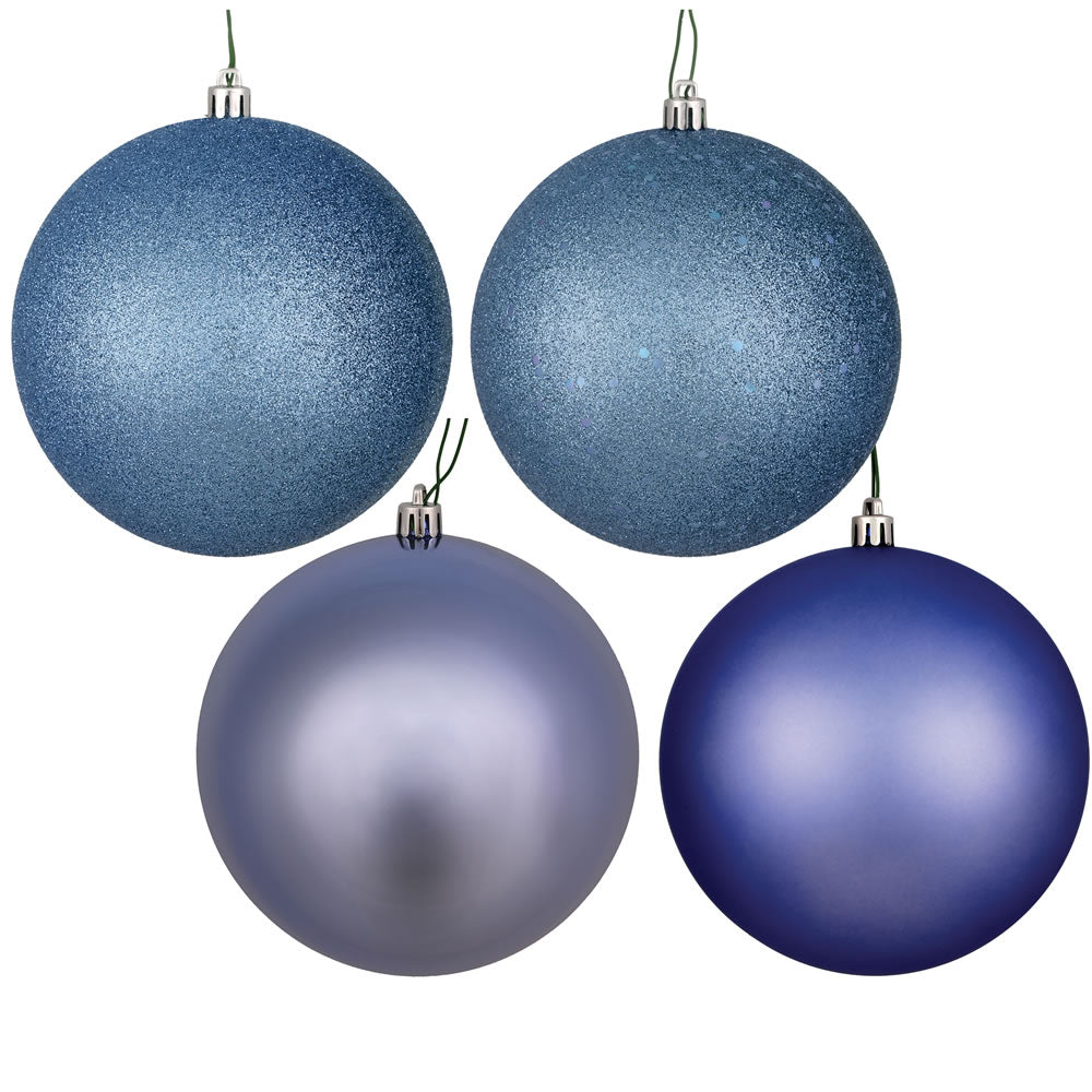 Vickerman 10 in. Periwinkle Ball Christmas Ornament