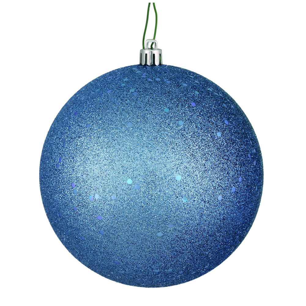 Vickerman 8 in. Periwinkle Ball Christmas Ornament