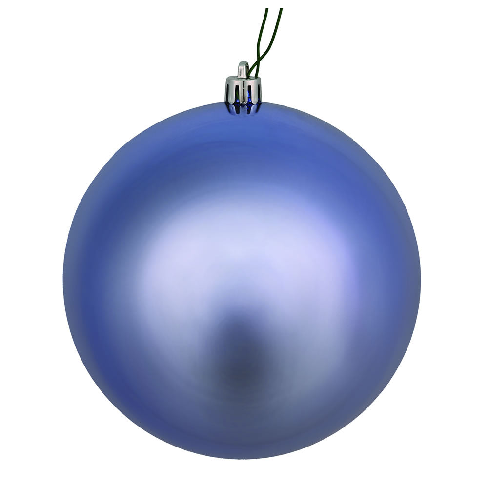 Vickerman 3 in. Periwinkle Shiny Ball Christmas Ornament